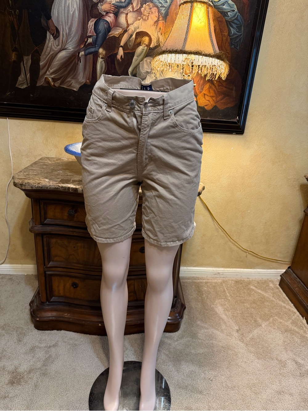 GAP Women's Beige Khaki Bermuda Shorts